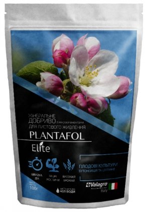 Комплексне мінеральне добриво для плодових, бутонізація та цвітіння, Plantafol Elite (Плантафол Еліт), 100г, NPK 10.54.10, Valagro
