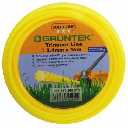 Струна для тріммера 2.4 мм, 15м, Gruntek, 953155240