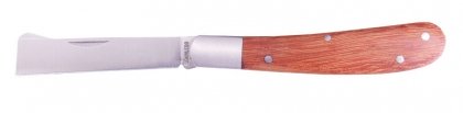 Ніж садовий, 173 мм, складаний, купулировочный, дерев'яна ручка, Палісад, 790028