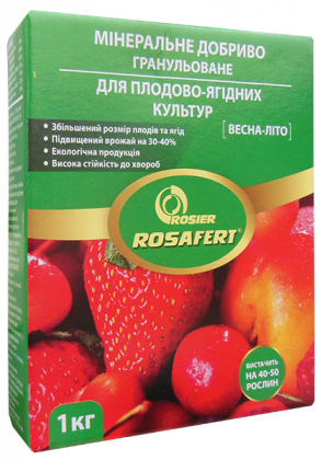Комплексне мінеральне добриво Росаферт для плодово ягідних NPK: 15.15.15, 1кг 