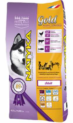 Натика Голд для дорослих собак Курка і яловичина Natyka