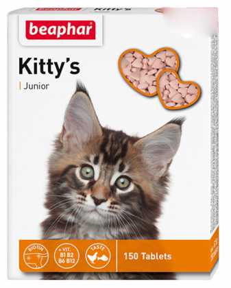 Лакомство для котят Beaphar Kitty's Junior, 150табл.