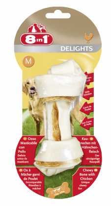 8in1 Європа Кістки для чищення зубів з м'ясом 14 см 1 шт. M 8in1 Європа