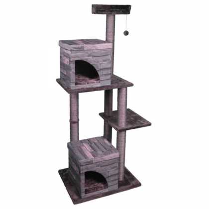 Домик когтеточка для кошек Villa Scratch Pole Karlie Flamingo, 65х55х175см
