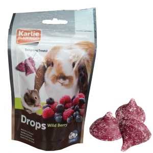 Flamingo (ФЛАМІНГО) DROPS WILDBERRY ласощі для гризунів дропси з лісовими ягодами