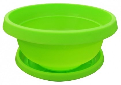 Горщик Фіалка з піддоном, D145, 0.6 л, 145х70х70, салатовий