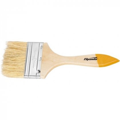 Кисть плоска Slimline 4 ", 100мм, натуральна щетина, дерев'яна ручка, SPARTA, 824455