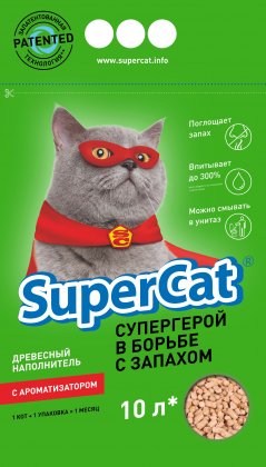 СУПЕР КІТ з ароматизатором 3кг (зелений),3551