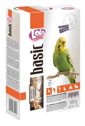 LO-72100 Lolopets повнораціонний корм для хвилястих папуг 500гр