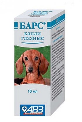 Барс краплі очні (фурацилін, новокаїн) для собак і котів 10 мл