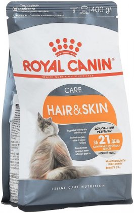 Корм Роял Канин для котов Hair & Skin Care (от1 до 7 лет забота кожи и шерсти) 400 г