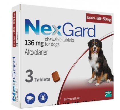 Нексгард 25-50 (XL) таблетка від бліх і кліщів
