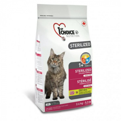 1stChoice (ФестЧойс) СТЕРІЛАЙЗІД (Sterilized) корм для кастрованих котів, 2,4 кг