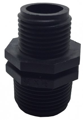 Адаптер - ніпель із зовнішнім різьбленням 1/2 - 3/4, АР тисячі тридцять два