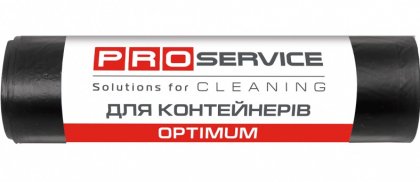 Пакети для сміття OPTIMUM, чорні 90х125, 240л / 5шт, PRO service (10400)