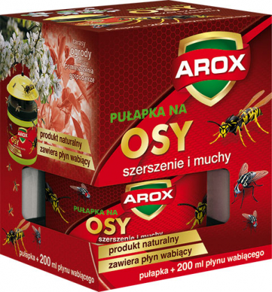 Ловушка для ос, шершней и мух + жидкость аттрактант, 200мл, Arox