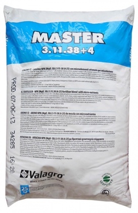 Комплексне мінеральне добриво Master NPK 3.11.38 + 4, 25 кг, Valagro
