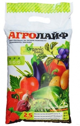 Органо-мінеральне добриво Гармонія Агролайф, 2.5 кг, NPK 5.5.5