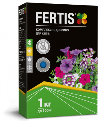 Комплексне мінеральне добриво для квітів Fertis (Фертіс), 1кг, NPK 12.8.16 + МЕ