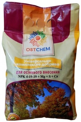 Комплексне мінеральне універсальне добриво Ostchem (Остчем), 3кг, NPK 4.19.19, Осінь