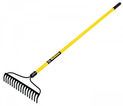 Грабли гнутые, cтекловолокно, 16зубов, 420х1520мм, Truper, R-16AMF