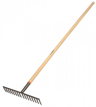 Грабли прямые, дерево, 16зубов, 460х1520мм, Truper, R-16M