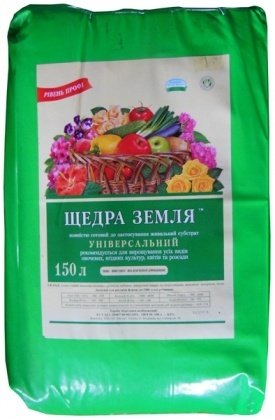 Субстрат універсальний Щедра земля, 150л