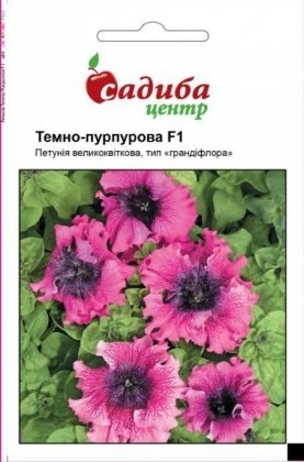 Насіння петунії багатоквіткової Темно-пурпурова F1, 10гранул, Cerny, Чехія, Садиба Центр