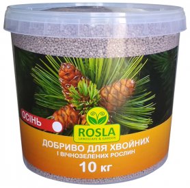 Комплексне мінеральне добриво для хвойних і вічнозелених рослин TM ROSLA, 10кг, NPK 5.15.30, Осінь, Arvi Fertis (Арві Фертіс)