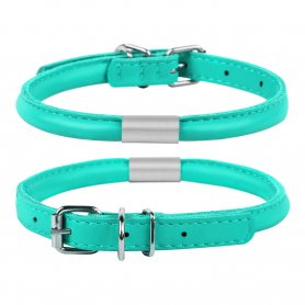 347713 Нашійнік CoLLaR GLAMOUR круглий з адресніком (діаметр 10мм, довжина 39-47 см) ментолові